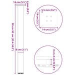 vidaXL Pieds de table de bar 4 pièces Anthracite 90-92 cm Acier
