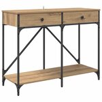 vidaXL Table console avec tiroir Chêne artisanal 100 x 39 x 78 5 cm