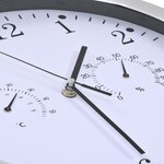 Vidaxl horloge murale à quartz hygromètre et thermomètre 30 cm blanc