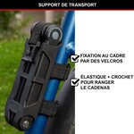 Antivol Vélo Pliable 8335EURDPRO acier trempé 4 Clés support inclus