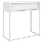 vidaXL Table console Blanc 72x35x75 cm Acier