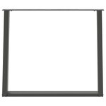 vidaXL Pieds de table à manger en U 2 pièces Anthracite 100 x (72-73) cm Acier
