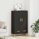 vidaXL Haut Armoire Noir 70 x 31 x 115 cm Bois d'ingénierie