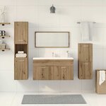 vidaXL Ensemble de meubles salle de bain 4 Pièces bois d'ingénierie