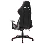 vidaXL Chaise de jeu avec repose-pied Noir et bordeaux Cuir artificiel