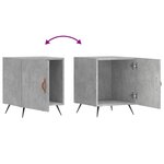 vidaXL Table de chevet gris béton 40x40x50 cm bois d’ingénierie