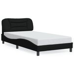 vidaXL Cadre de lit sans matelas noir 100x200 cm tissu