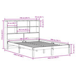 vidaXL Lit bibliothèque sans matelas blanc 160x200 cm bois pin massif