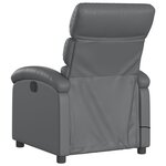 vidaXL Fauteuil de massage inclinable gris similicuir