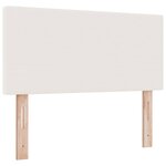 vidaXL Lit à ressort LED avec tête de lit Crème et Blanc 100 x 200 cm