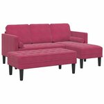 vidaXL Ensemble de Canapés 2 Pièces Rouge bordeaux 173 x 131 x 67 cm