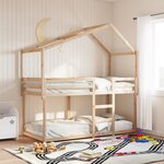 vidaXL Lit superposé sans matelas 90x200 cm bois de pin massif
