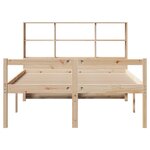 vidaXL Lit bibliothèque sans matelas 140x200 cm bois massif de pin