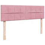 VidaXL Cadre de lit ottoman avec matelas rose 140x200 cm velours