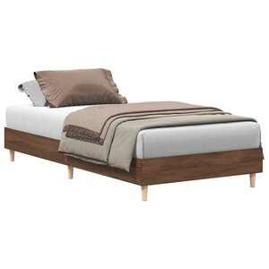 vidaXL Cadre de lit sans matelas chêne marron 90x190cm bois ingénierie