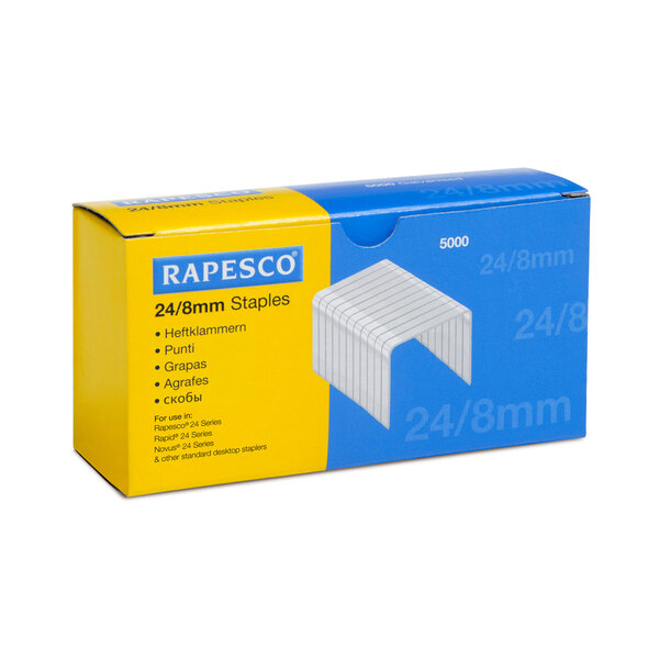 Lot de 5000 Agrafes Galvanisées 24/8mm RAPESCO