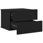 vidaXL Tables de chevet 2 Pièces Noir 40x30x30 cm Bois d'ingénierie