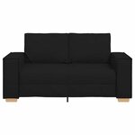 vidaXL Canapé 2 places Noir 120 cm Tissu