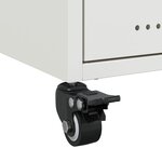 vidaXL Tables de chevet 2 Pièces blanc 36x39x43 5 cm acier