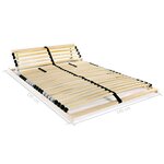 vidaXL Sommier à lattes sans matelas avec 28 lattes 7 zones 140x200 cm