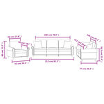 vidaXL Ensemble de canapés 3 Pièces avec coussins bleu velours