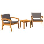 vidaXL Ensemble bistrot Marron 45 x 45 x 38cm Bois d'acacia massif