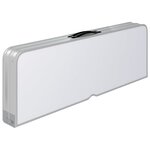vidaXL Table de camping pliable avec 2 bancs Aluminium Blanc