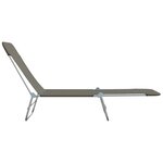 vidaXL Chaises longues pliables lot de 2 Acier et tissu Gris