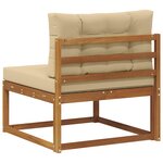 vidaXL Sofa de milieu extérieur Naturel