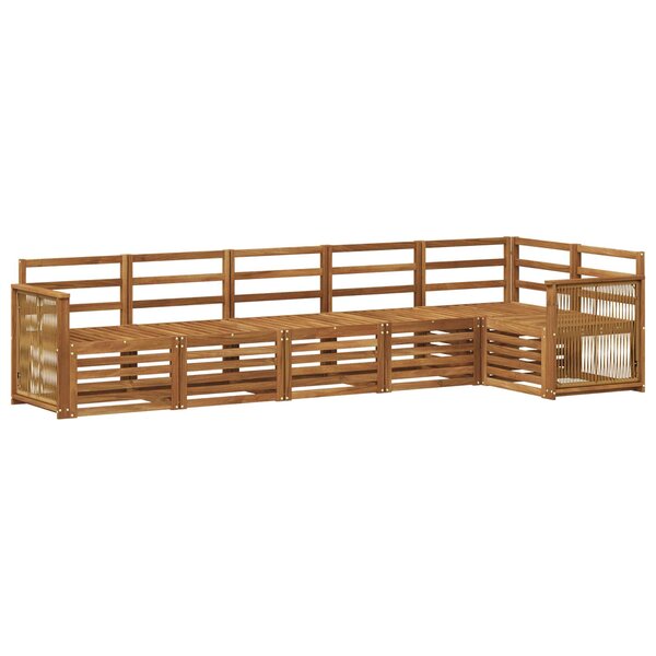 vidaXL Ensemble de canapés d'extérieur 5 pc Naturel
