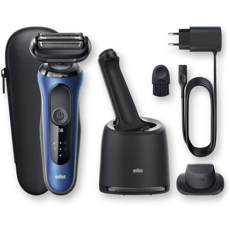 Braun series 6 60-b7200cc tondeuse barbe - autonomie 50min - technologie sensoflex