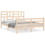 vidaXL Cadre de lit sans matelas bois massif