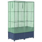 vidaXL Jardinière surélevée avec housse aspect rotin 80x40x138 cm
