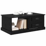 vidaXL Table basse Chêne noir 90 x 50 x 35 cm Bois d'ingénierie