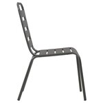 vidaXL Chaises d'extérieur lot de 4 Design à lattes Acier Gris foncé
