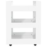 vidaXL Chariot de cuisine Blanc 60x45x80 cm Bois d'ingénierie