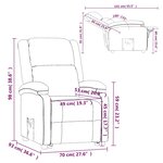 vidaXL Fauteuil inclinable Gris clair Tissu