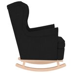 vidaXL Chaise à bascule noir 74x90x102 cm tissu