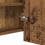 vidaXL Cabinet Miroir LED avec étagère Bois ancien 100 x 12 x 45 cm
