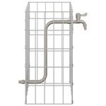 vidaXL Colonne gabion Argent 25 x 25 x 50 cm Acier inoxydable
