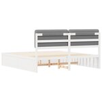 vidaXL Cadre de lit avec tête de lit rembourrée Gris clair