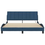vidaXL Cadre de lit sans matelas Hanko bleu 160x200 cm tissu