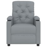 vidaXL Fauteuil inclinable électrique Gris clair Tissu