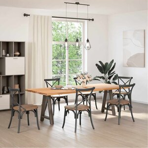 vidaXL Pieds de table à manger en forme de A 2 pièces 60 x (72-73) cm acier
