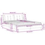 vidaXL Lit avec matelas noir 160x200 cm similicuir