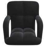vidaXL Fauteuil de sol ajustable Noir Velours