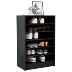 vidaXL Armoire à chaussures Noir 60x35x92 cm Bois d’ingénierie