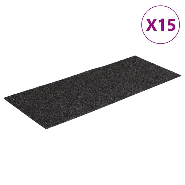 vidaXL Tapis d'escalier autocollants rectangulaire 15 Pièces 60x25 cm