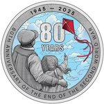Pièce de monnaie en Argent 1 Dollar g 31.1 (1 oz) Millésime 2025 END OF WORLD WAR II