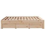 vidaXL Cadre de lit sans matelas avec tiroirs 200x200 cm bois de pin